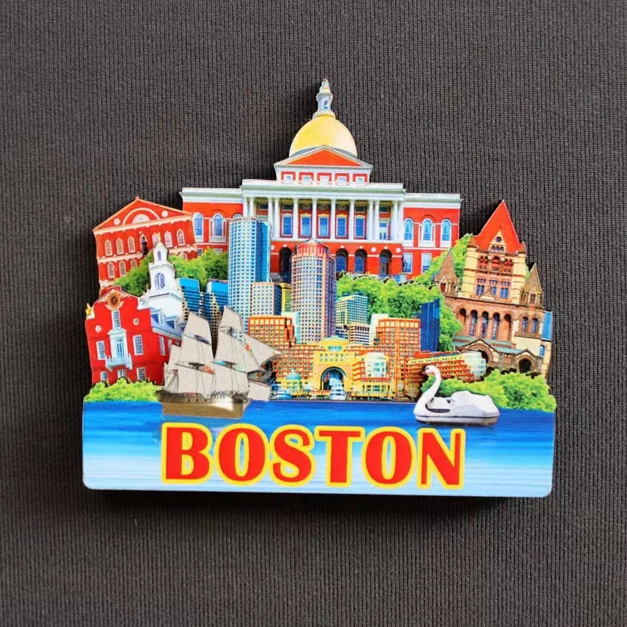 Australia, Denmark, Russia, Canada, USA, Thailand, China, Travel Souvenir, Magnetic Wooden Fridge Magnet 5