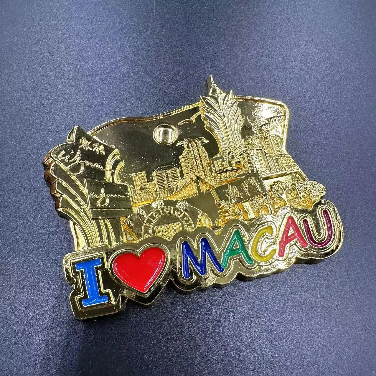 Macau travel souvenirs, refrigerator magnets, magnetic metal, 38 archway, souvenirs, small gifts, wood resin 15