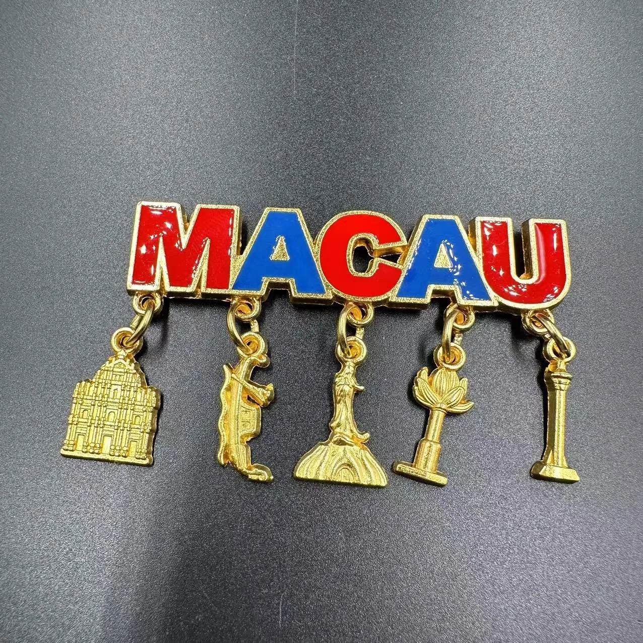 Macau travel souvenirs, refrigerator magnets, magnetic metal, 38 archway, souvenirs, small gifts, wood resin 16