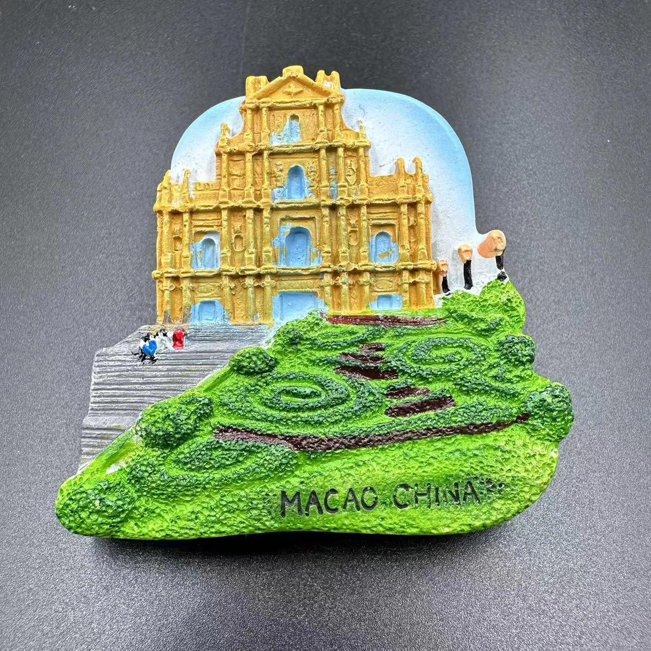 Macau travel souvenirs, refrigerator magnets, magnetic metal, 38 archway, souvenirs, small gifts, wood resin 10