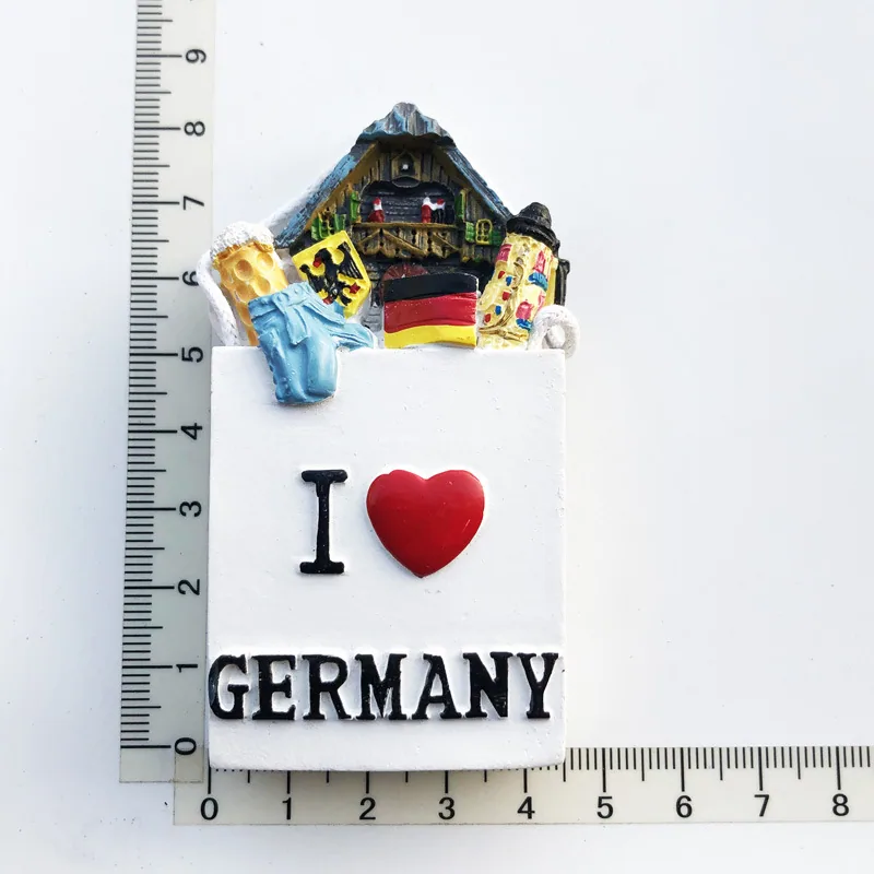 Manufacturers, spot wholesale, cross-border sources, scenic spots in Germany, tourist souvenirs, resin painted magnetic refriger