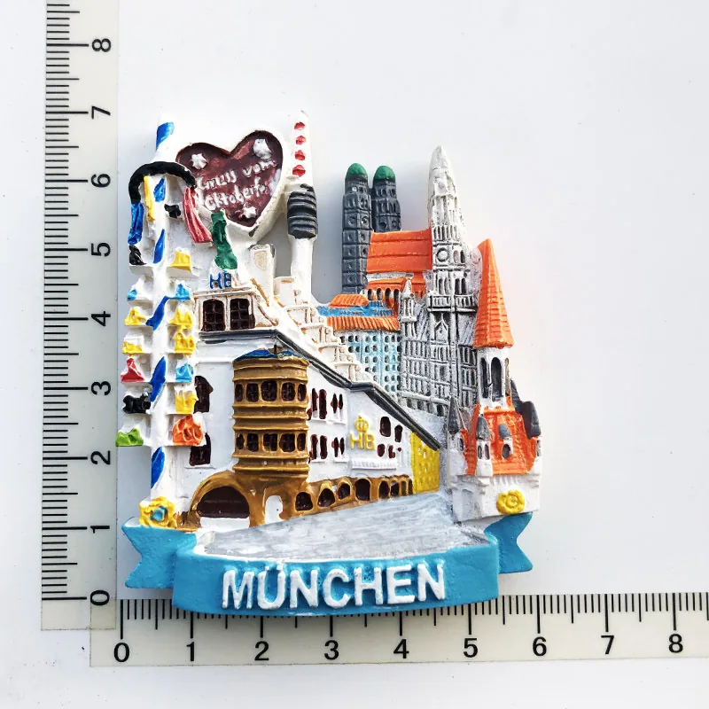 Manufacturers, spot wholesale, cross-border sources, scenic spots in Germany, tourist souvenirs, resin painted magnetic refriger 18
