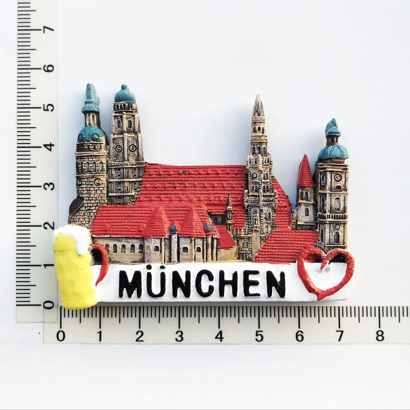 Manufacturers, spot wholesale, cross-border sources, scenic spots in Germany, tourist souvenirs, resin painted magnetic refriger 15