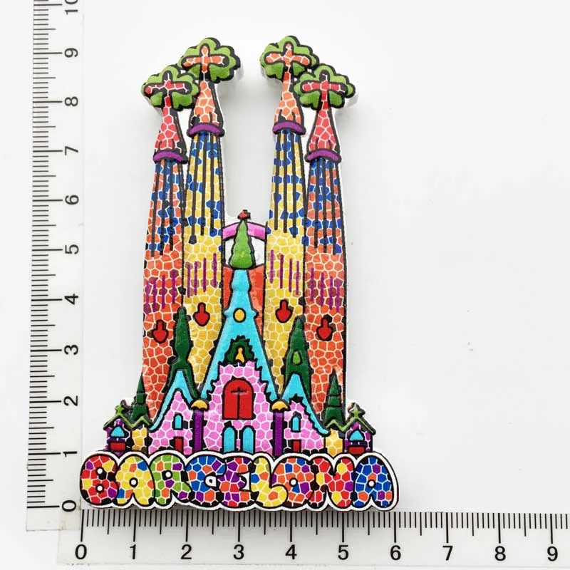 Manufacturer spot cross-border source wholesale Spain creative tourism commemorative decoration crafts UV magnetic refrigerator 22