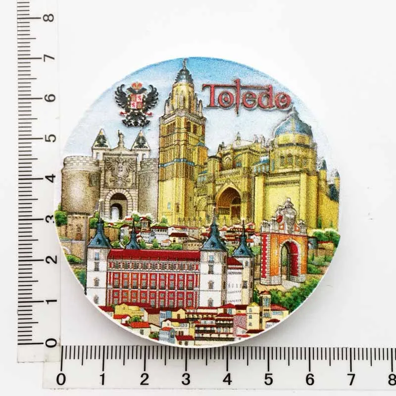 Manufacturer spot cross-border source wholesale Spain creative tourism commemorative decoration crafts UV magnetic refrigerator 17