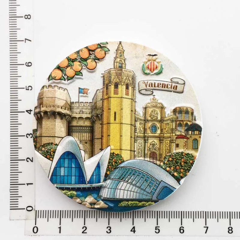 Manufacturer spot cross-border source wholesale Spain creative tourism commemorative decoration crafts UV magnetic refrigerator 19