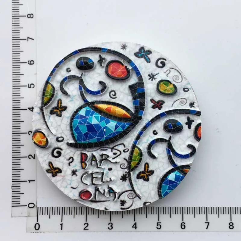 Manufacturer spot cross-border source wholesale Spain creative tourism commemorative decoration crafts UV magnetic refrigerator 27