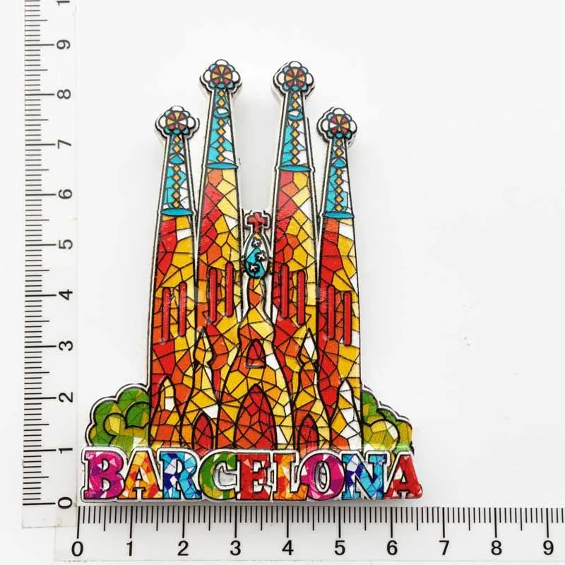 Manufacturer spot cross-border source wholesale Spain creative tourism commemorative decoration crafts UV magnetic refrigerator 23