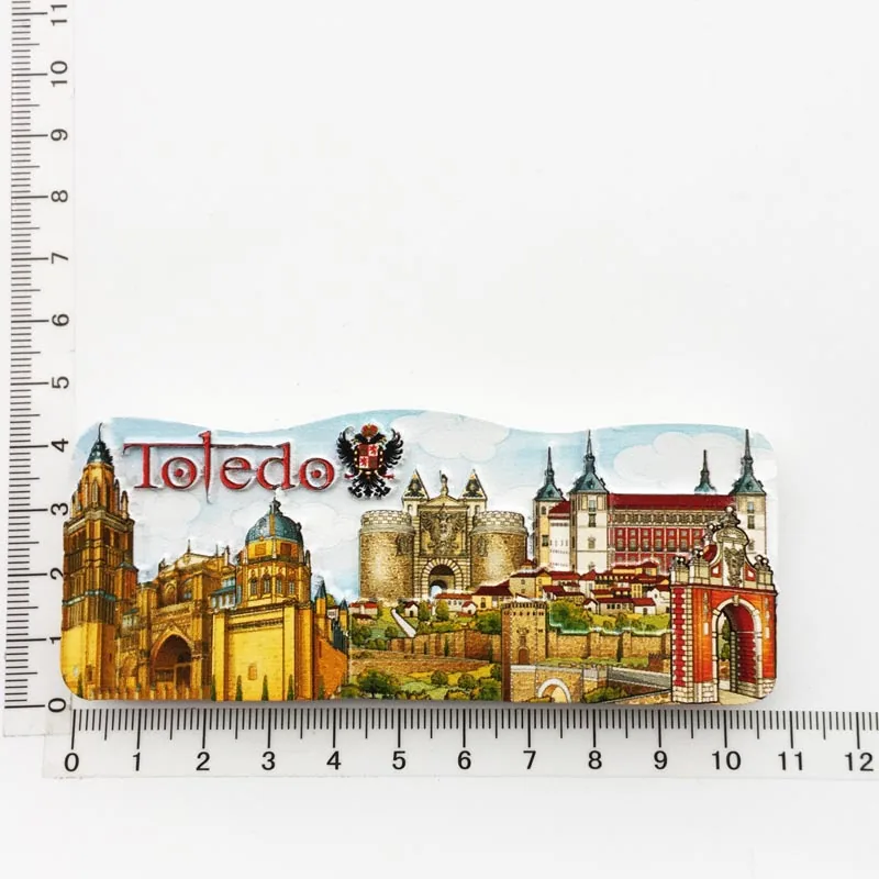 Manufacturer spot cross-border source wholesale Spain creative tourism commemorative decoration crafts UV magnetic refrigerator