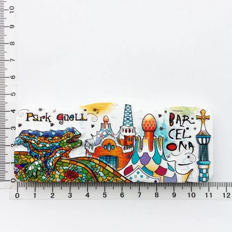 Manufacturer spot cross-border source wholesale Spain creative tourism commemorative decoration crafts UV magnetic refrigerator 14