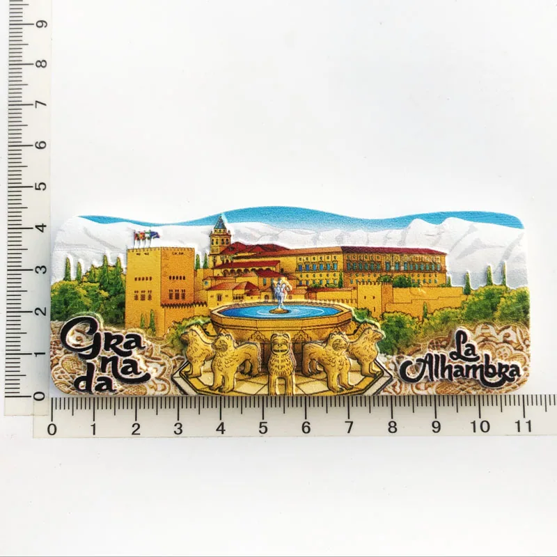 Manufacturer spot cross-border source wholesale Spain creative tourism commemorative decoration crafts UV magnetic refrigerator 2
