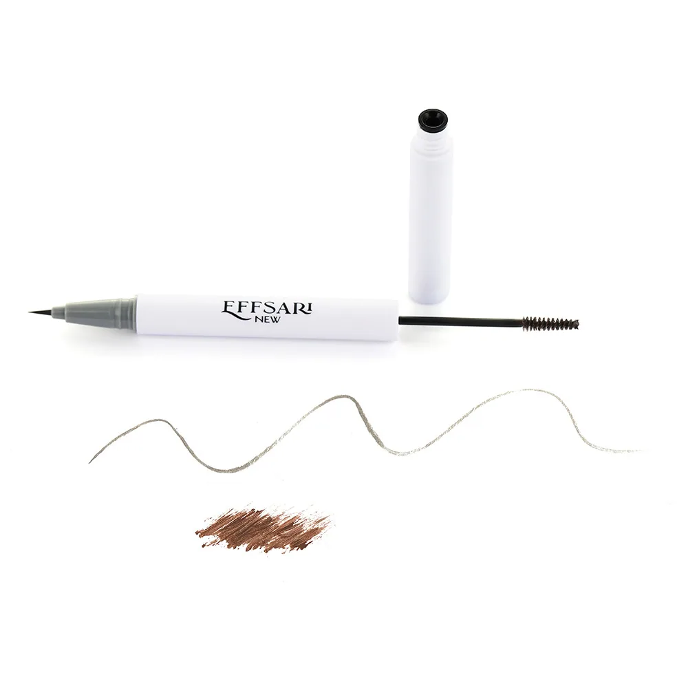 BNV 2-in-1 eyebrow pencil and brush dual-ended design non-smudging long-lasting wear test
