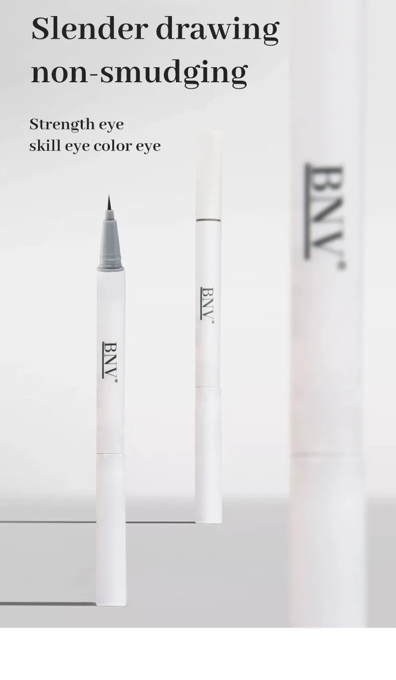 BNV 2-in-1 eyebrow pencil size chart, regular slim barrel dimensions in centimeters