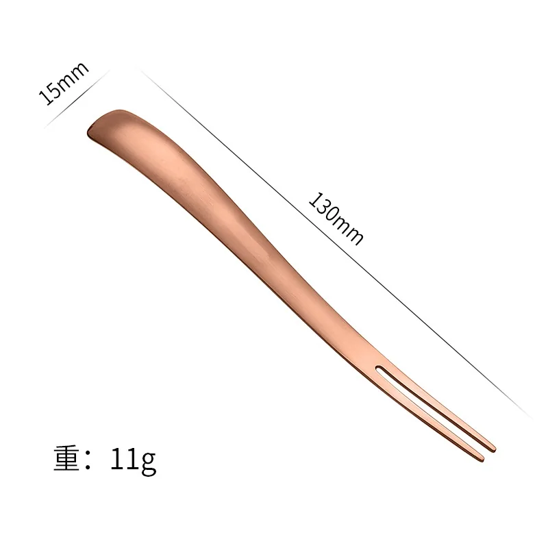 304 stainless steel tea spoon household fruit fork dessert ice cream cake double-ended fork spoon 8