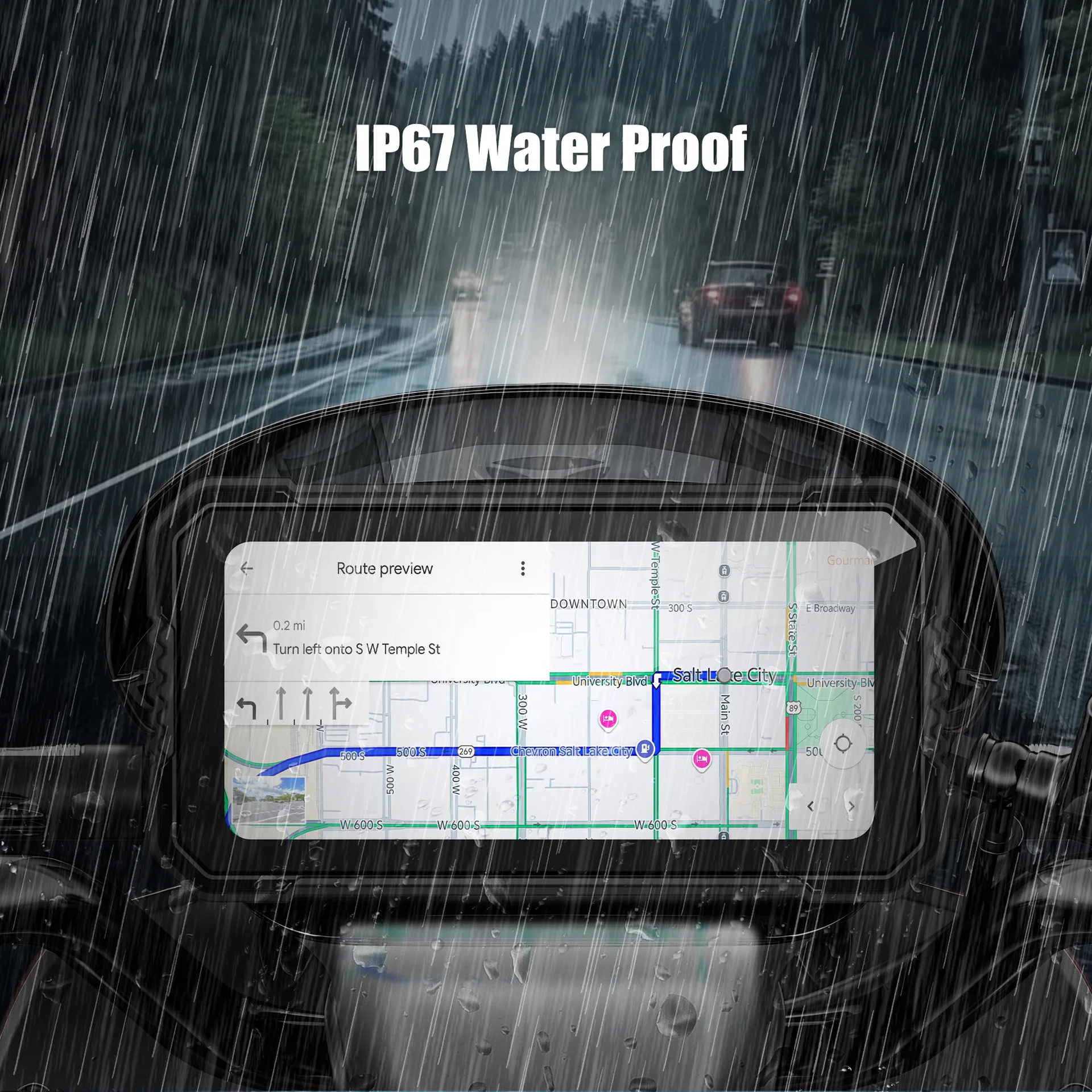6.25 inch motorcycle waterproof portable record navigator integrated intelligent HD motorcycle wireless Carplay 14