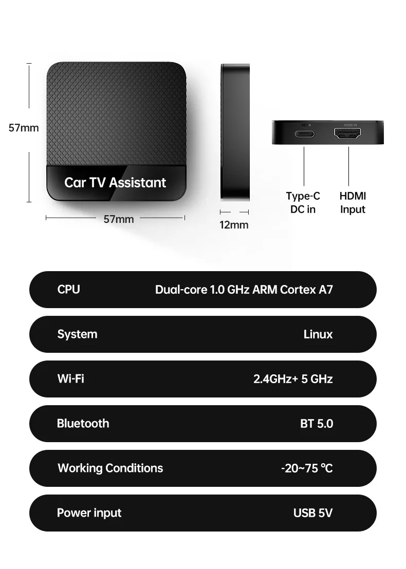 Cross-border car-machine interconnection carplay box wireless adapter car smart box android auto adapter vision 10