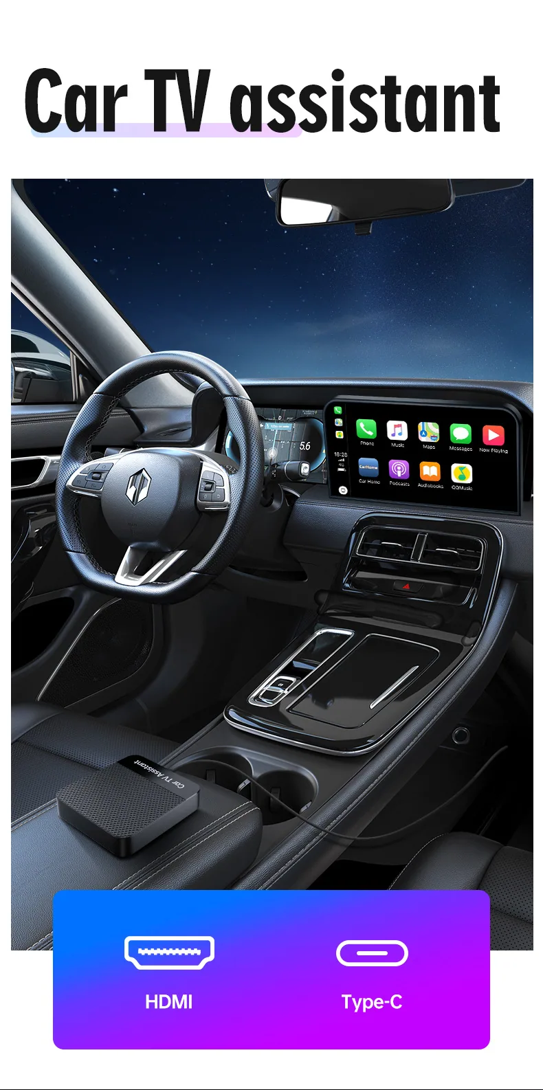 Cross-border car-machine interconnection carplay box wireless adapter car smart box android auto adapter vision 16
