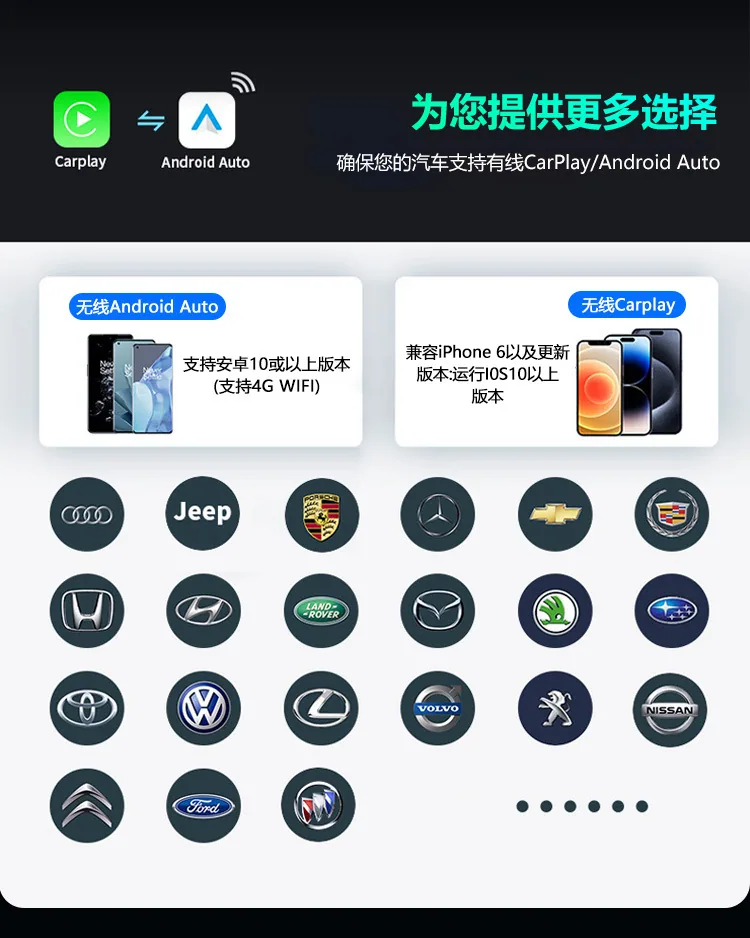 Amazon hot selling wireless carplay box android auto smart car adapter car machine interconnection box 11