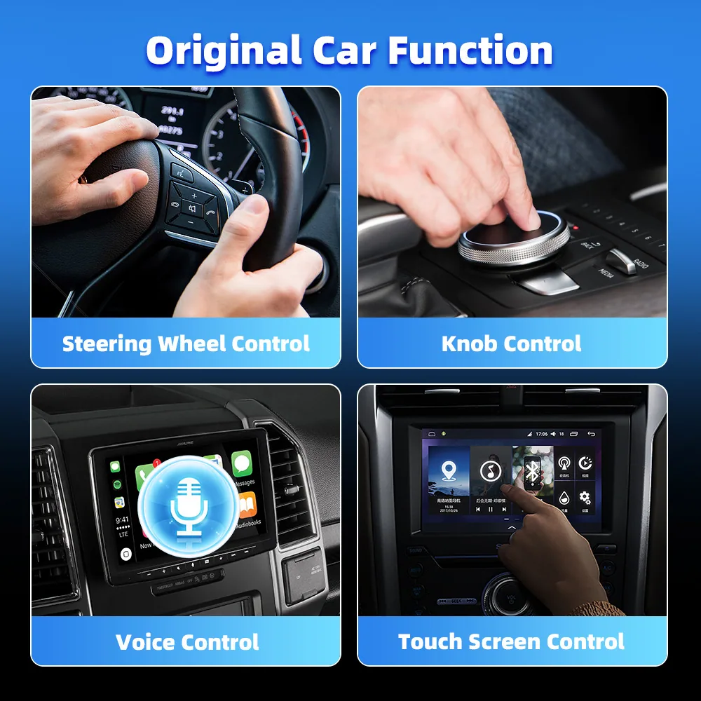 Wireless CarPlay Android auto car AI box USB conversion and Bluetooth WiFi navigation 16