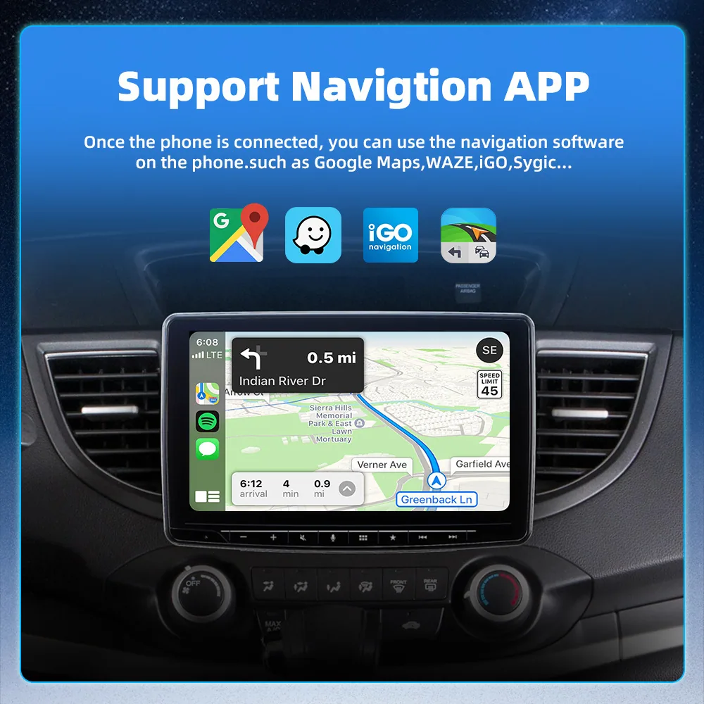 Wireless CarPlay Android auto car AI box USB conversion and Bluetooth WiFi navigation 10