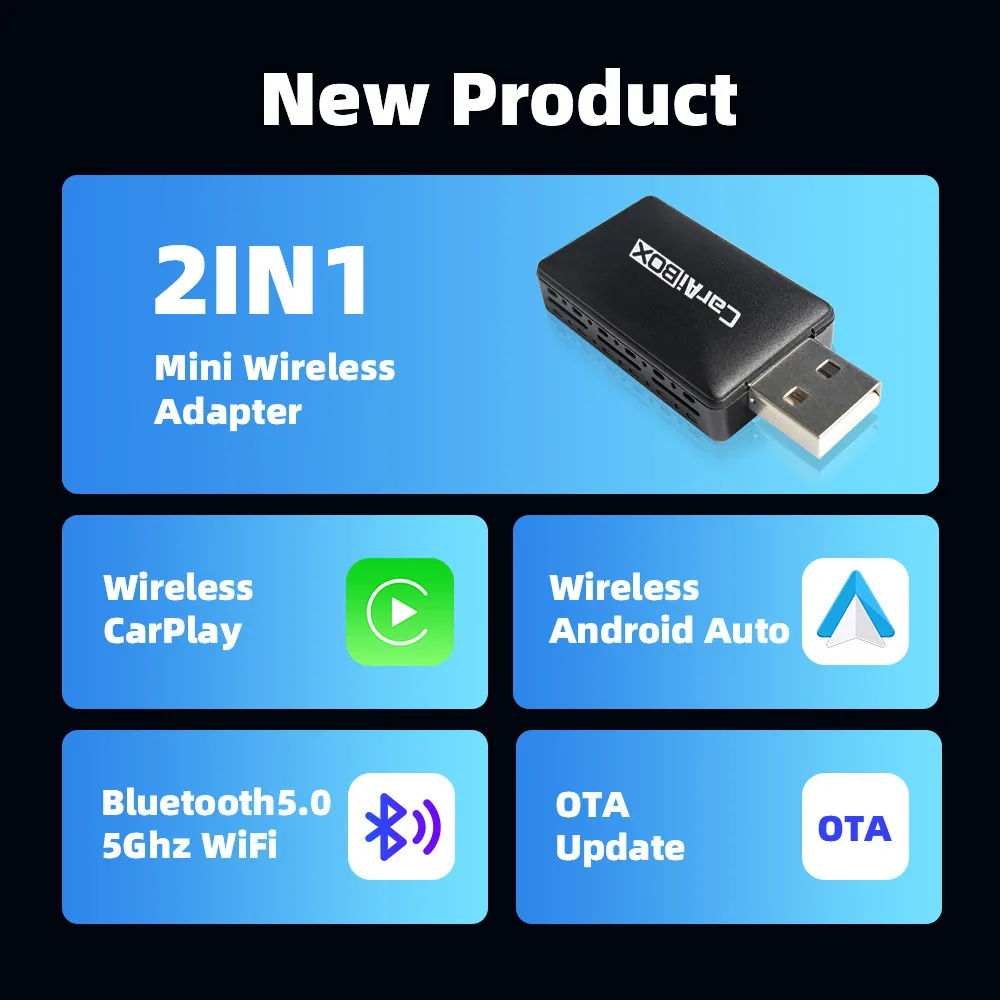 Wireless CarPlay Android auto car AI box USB conversion and Bluetooth WiFi navigation 7