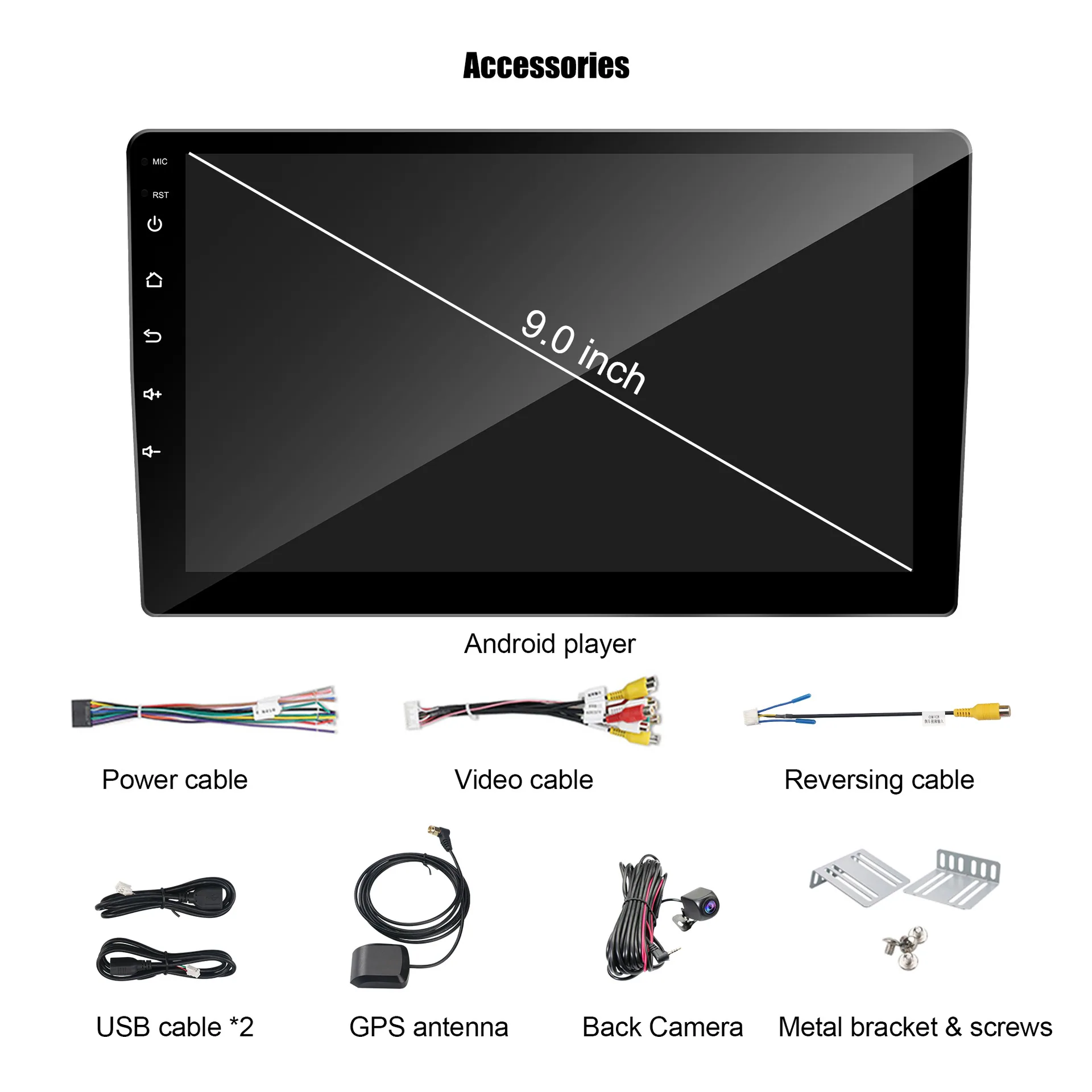 7/9 inch Android universal car GPS navigation all-in-one machine car bluetooth MP4 multimedia player carplay 2