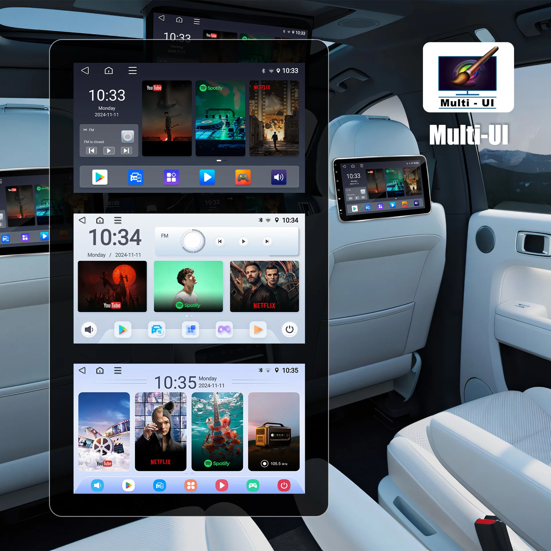 Cross-border multi-functional motorcycle car navigation carplay dash cam car bluetooth mp5 player 6