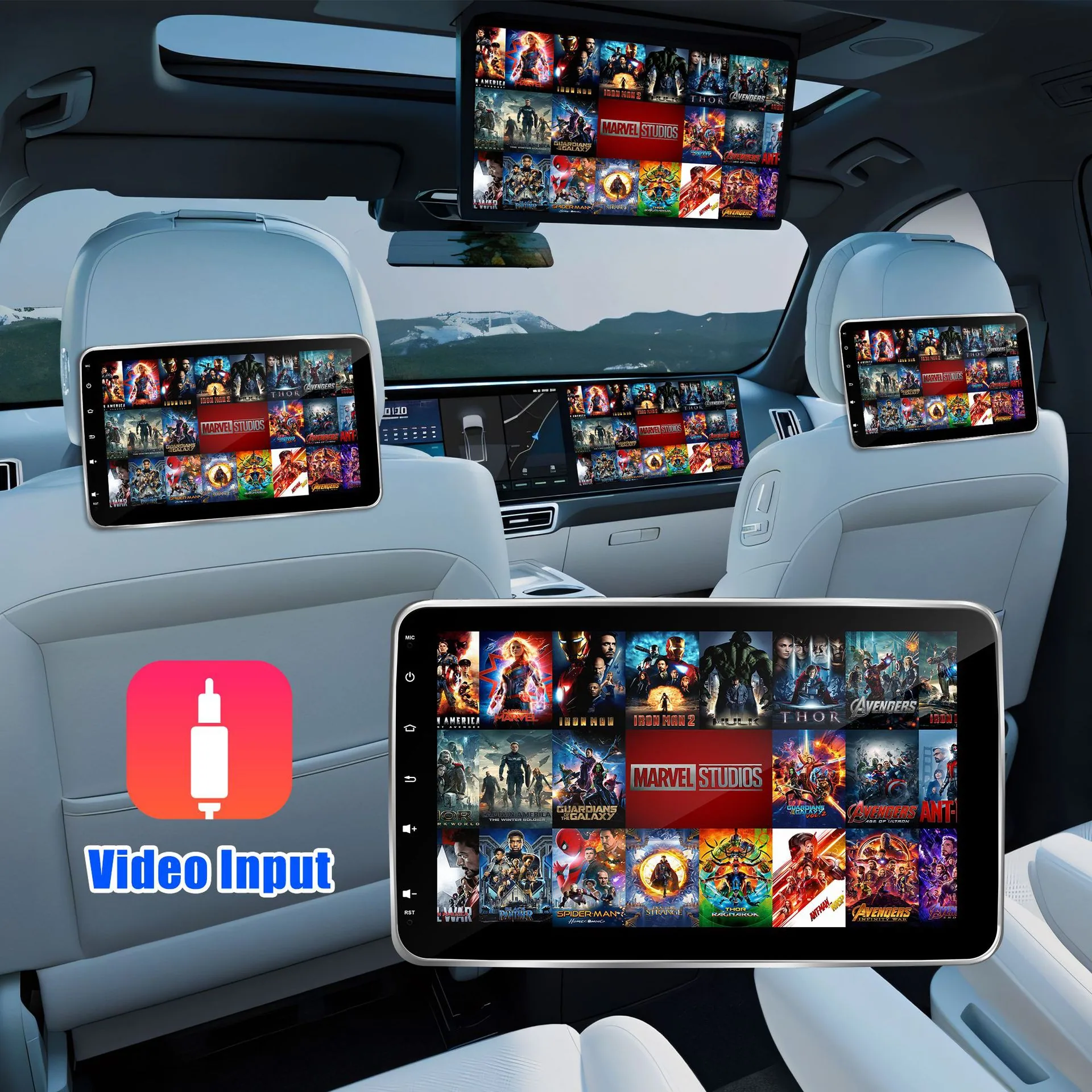 Cross-border multi-functional motorcycle car navigation carplay dash cam car bluetooth mp5 player 4