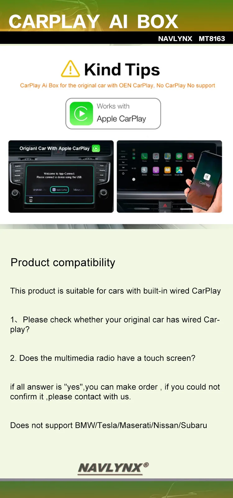 carplay box Ai box 2+32 MT8163 GPS 12