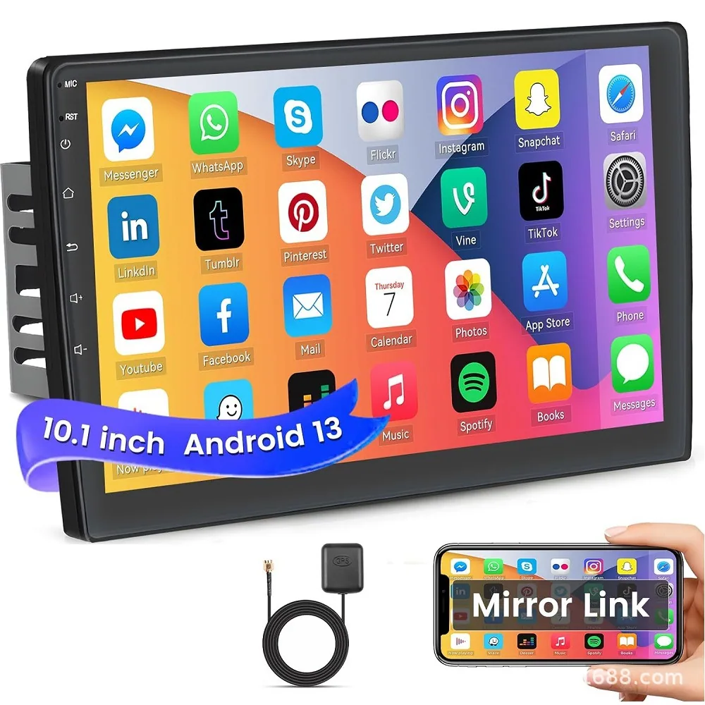 Máquina de carro universal gps android transfronteiriça mp5 player tela grande controle central tudo em um máquina carplay navegação de carro 3