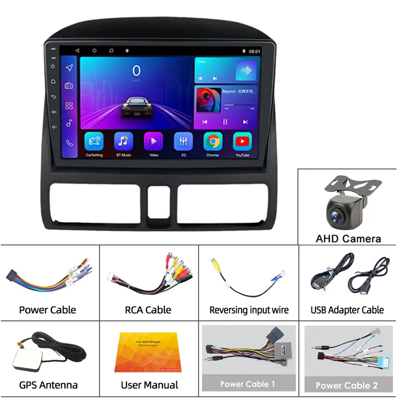 Suitable for 02-06 Honda old CRV car central control display 9 inch car GPS Bluetooth CarPlay 5