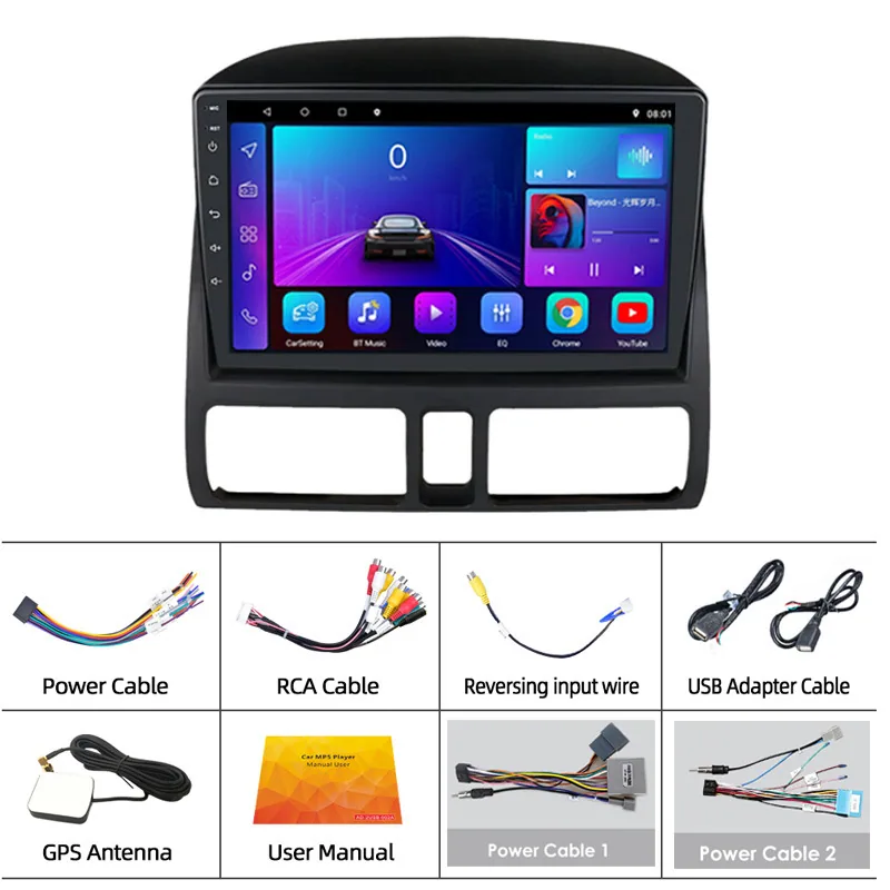 Suitable for 02-06 Honda old CRV car central control display 9 inch car GPS Bluetooth CarPlay