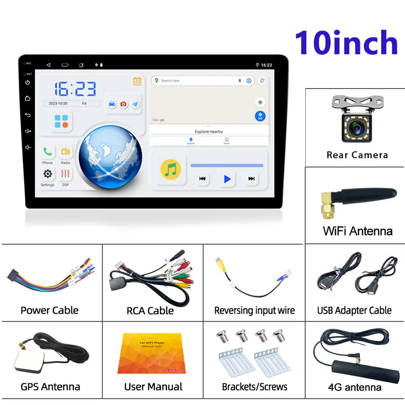 7/9/10 inch car navigation player 4G8 core Android GPS intelligent HD dual recording reversing image all-in-one machine 14