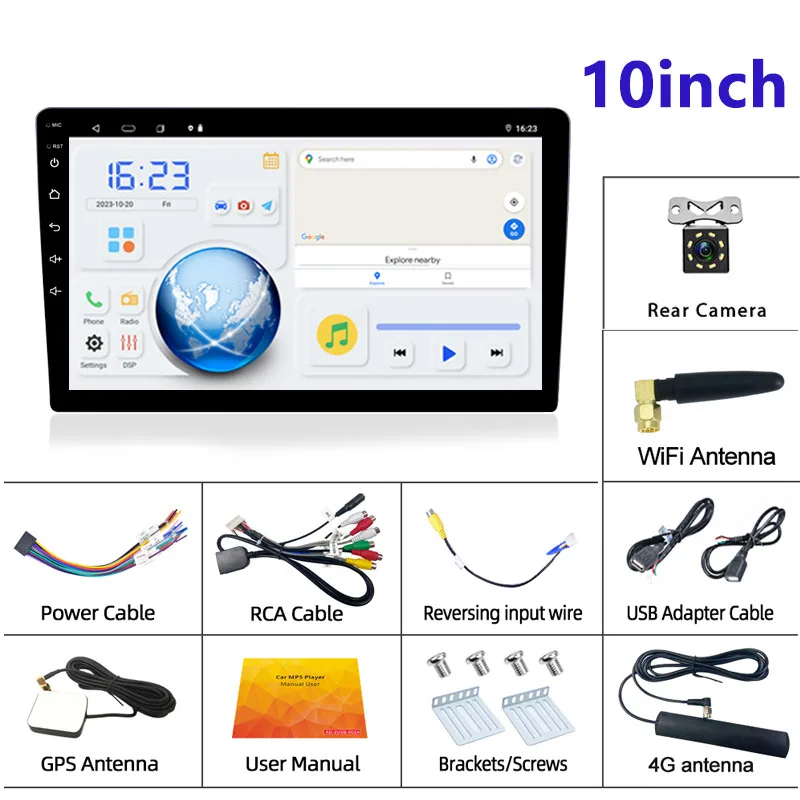 7/9/10 inch car navigation player 4G8 core Android GPS intelligent HD dual recording reversing image all-in-one machine 13
