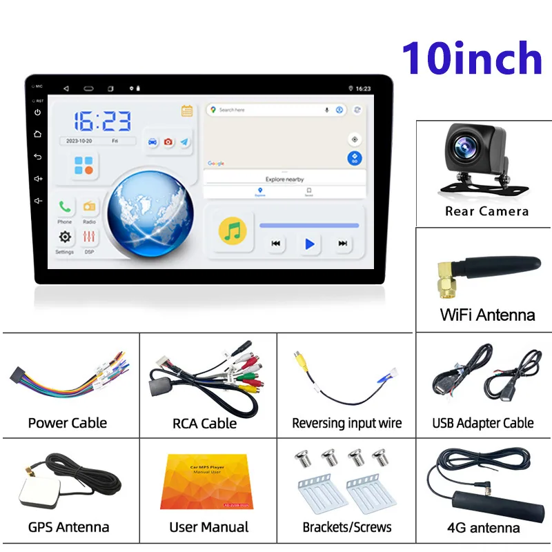 7/9/10 inch car navigation player 4G8 core Android GPS intelligent HD dual recording reversing image all-in-one machine 15