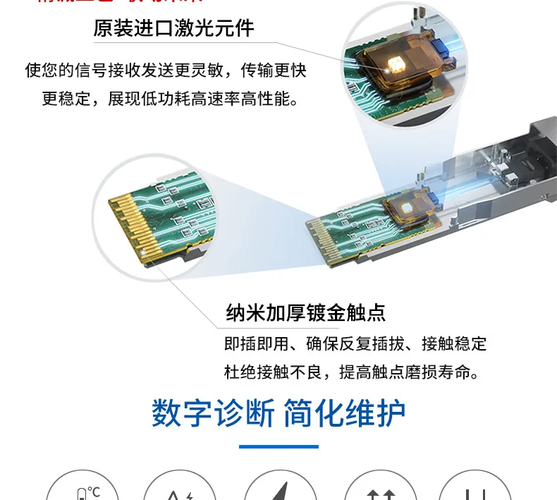 Émetteur-récepteur optique QSFP 40G QSFP-40G-ER4, module monomode 1310nm LC haute vitesse, compatible avec Huawei Juniper 10