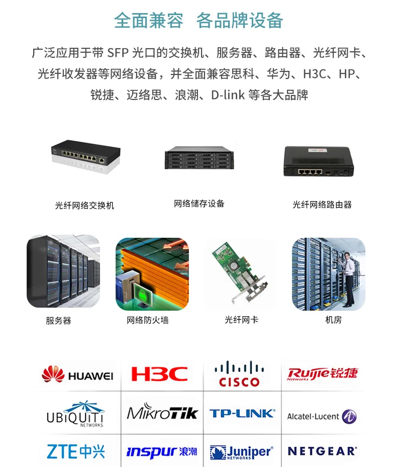 ماژول تبدیل فوتوالکتریک SFP 10G-T توصیه شده به RJ45 سازگار با Huawei Ruijie H3C 7