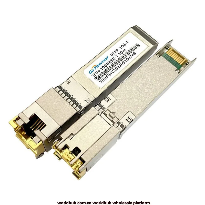 Disyorkan modul penukaran fotoelektrik SFP 10G-T kepada RJ45 yang serasi dengan Huawei Ruijie H3C