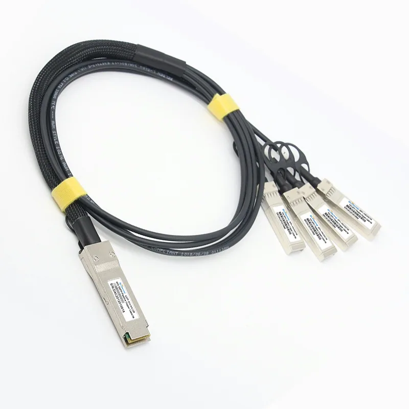 40G DAC High-Speed Cable QSFP+ to 4xSFP+ Branch Stacking Cable Passive Copper Cable is compatible with Huawei Mai 6