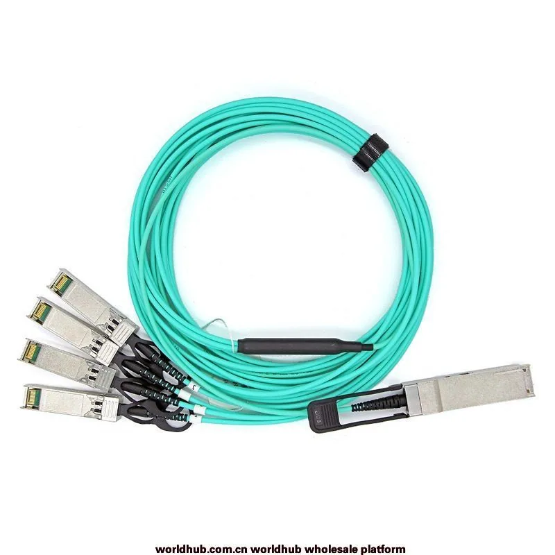 Manufacturer discount 40G AOC active fiber optic cable QSFP to 1 point 4xSFP stacking cable multimode OM3 fiber optic cable