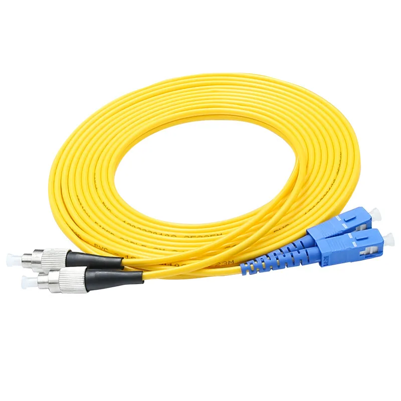 Single mode double core SC-SC fiber patch cord pigtail wire wholesale carrier grade large square mouth 3m 5m fiber optic cable
