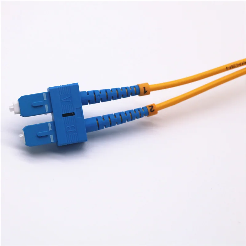 Single mode double core SC-SC fiber patch cord pigtail wire wholesale carrier grade large square mouth 3m 5m fiber optic cable 10