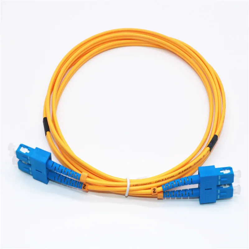 Single mode double core SC-SC fiber patch cord pigtail wire wholesale carrier grade large square mouth 3m 5m fiber optic cable 7