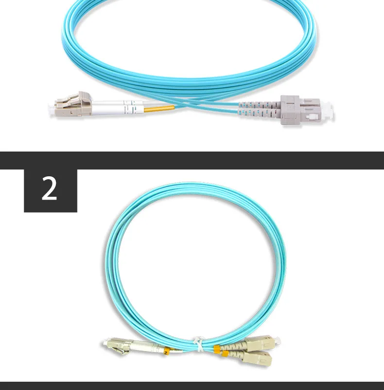 10000 Gigabit Multimode Dual Core OM3 Glasfaser-Patchkabel LC SC optisches Kabel für Telekommunikationsraum Großhandel 1 m3 m5 m optional 13
