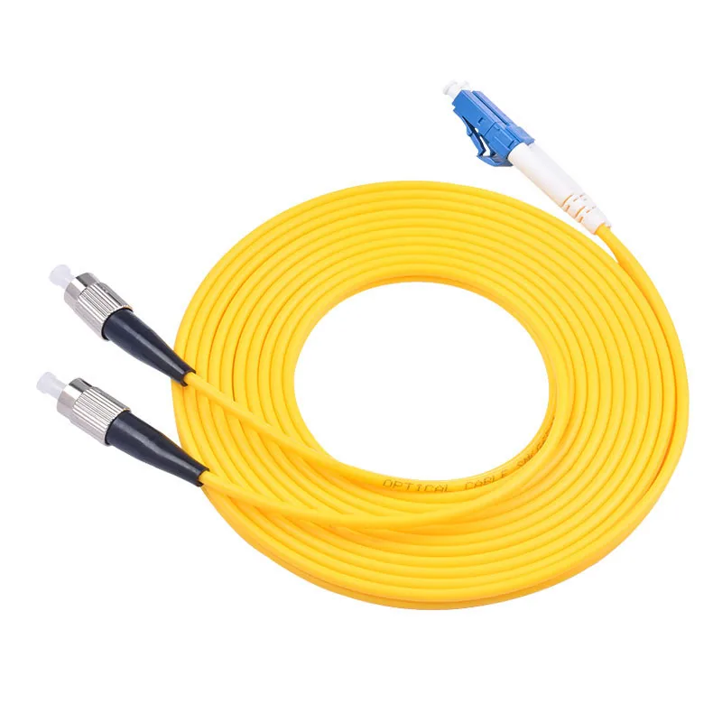 Manufacturer direct supply single-mode dual-core LC-FC fiber optic patch cord Carrier-grade 9/125um armored pigtail patch cord 1 5