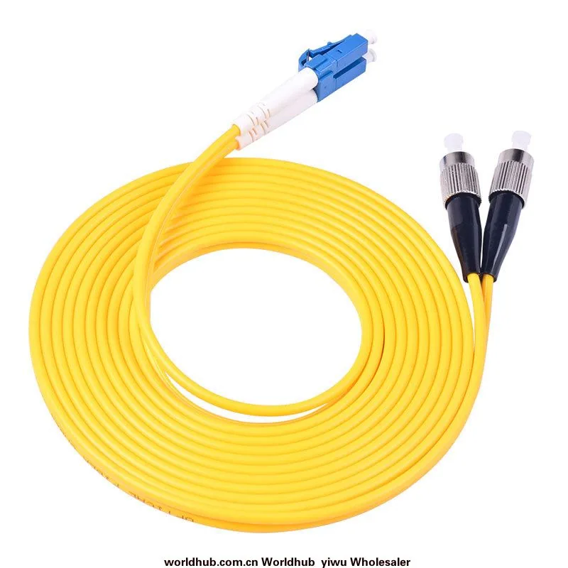 Manufacturer direct supply single-mode dual-core LC-FC fiber optic patch cord Carrier-grade 9/125um armored pigtail patch cord 1 6