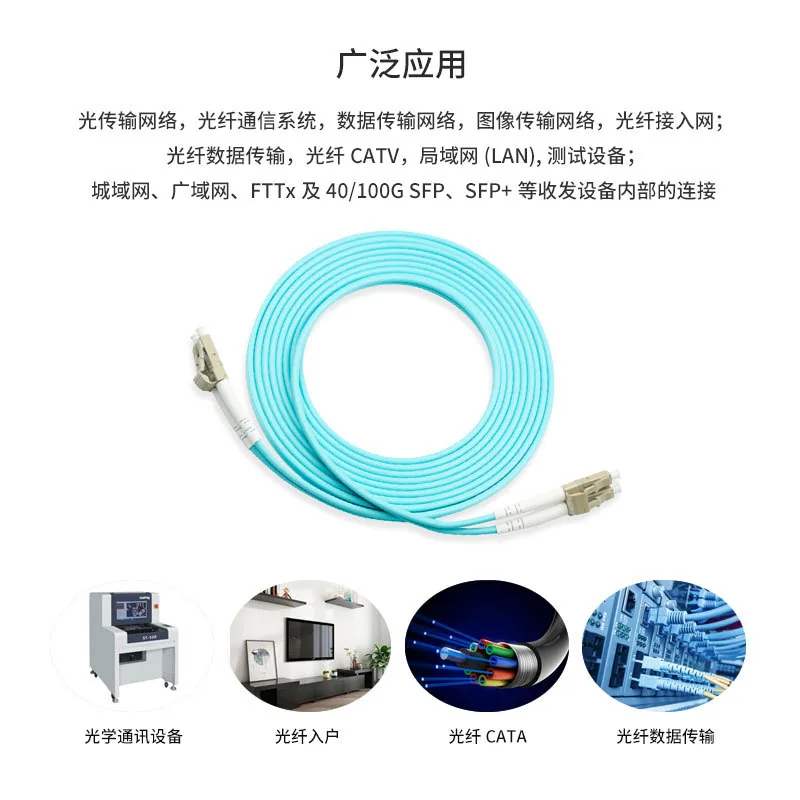 Carrier grade OM 30,000 gigabit multimode dual core fiber optic patch cord duplex LC-LC fiber optic cable 1m3m5m manufacturer wh 2