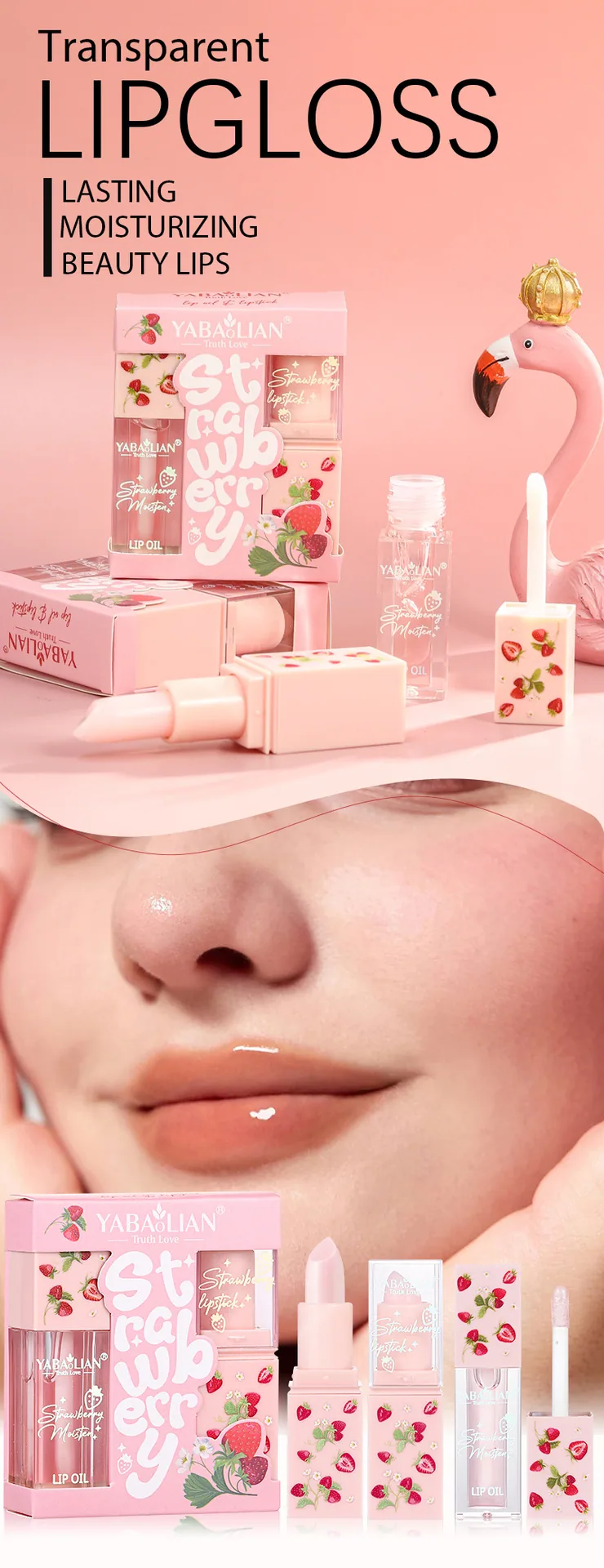 Lipstick 2-in-1 Lip Oil Amazon Popular Lip Oil YABAOLIAN Lip Balm Moisturizing Anti-Cracking Peel Lip Oil 11