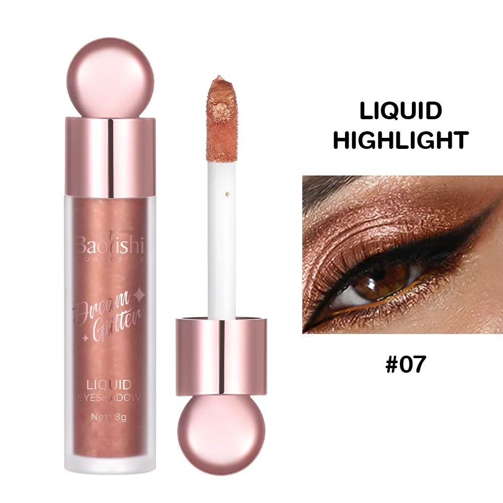 Liquid eyeshadow cross-border makeup wholesale BAOLISHI shiny crystal fine glitter glitter brightening monochrome eyeshadow liqu - Eye Shadow 7