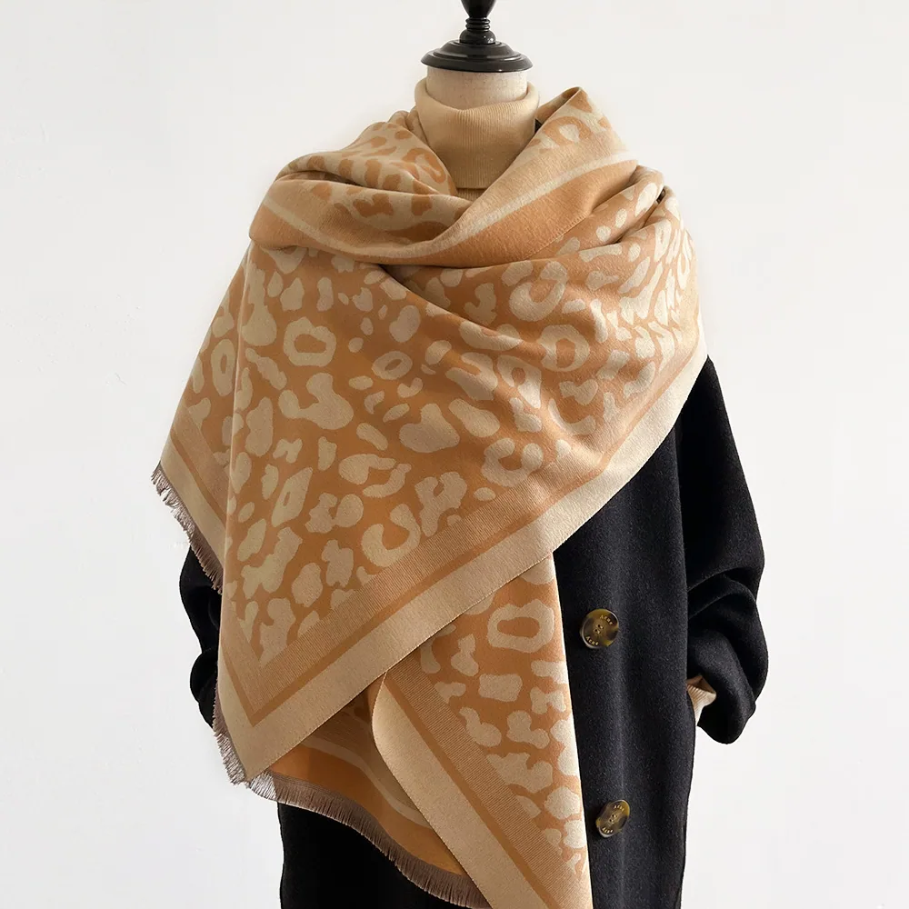 Jacquard landscape painting imitation cashmere scarf women's office air-conditioned room thickened and warm long trend cross-bor 14